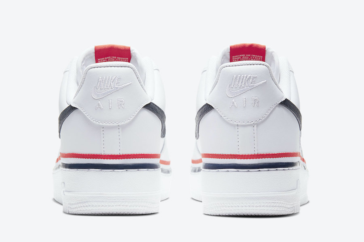 nike air force 1 blue red white